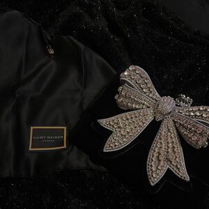 Black Suede Kurt Geiger cross body purse !